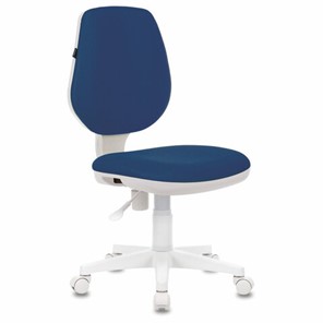 Офисное кресло Brabix Fancy MG-201W (без подлокотников, пластик белый, синие) 532413 в Перми