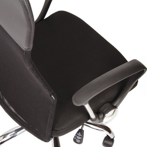 Кресло BRABIX "Flash MG-302", с подлокотниками, хром, черное, 530867 в Кунгуре - изображение 9