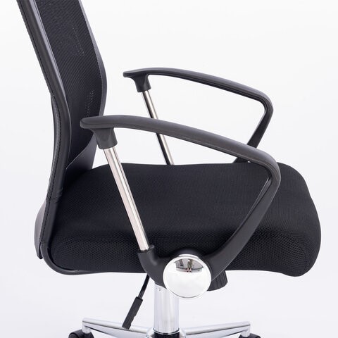 Офисное кресло BRABIX "Flight R EX-541", хром, ткань TW, сетка, черное, 532517 в Перми - изображение 8