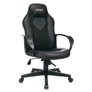 Кресло офисное BRABIX "Game GM-017", экокожа/ткань, черное, 532641, GM-017_532641 в Березниках