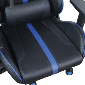 Компьютерное кресло BRABIX "GT Carbon GM-120", две подушки, экокожа, черное/синее, 531930 в Перми - предосмотр 10