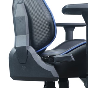 Компьютерное кресло BRABIX "GT Carbon GM-120", две подушки, экокожа, черное/синее, 531930 в Перми - предосмотр 14