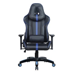 Компьютерное кресло BRABIX "GT Carbon GM-120", две подушки, экокожа, черное/синее, 531930 в Перми - предосмотр 3