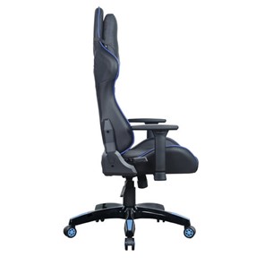 Компьютерное кресло BRABIX "GT Carbon GM-120", две подушки, экокожа, черное/синее, 531930 в Перми - предосмотр 4