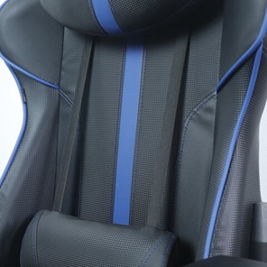 Компьютерное кресло BRABIX "GT Carbon GM-120", две подушки, экокожа, черное/синее, 531930 в Перми - предосмотр 9