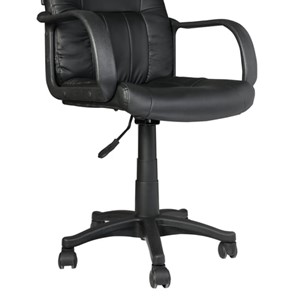 Кресло офисное BRABIX "Hit MG-300", с подлокотниками, экокожа, черное, 530864 в Перми - предосмотр 4