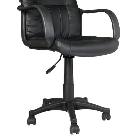 Кресло офисное BRABIX "Hit MG-300", с подлокотниками, экокожа, черное, 530864 в Кунгуре - изображение 4