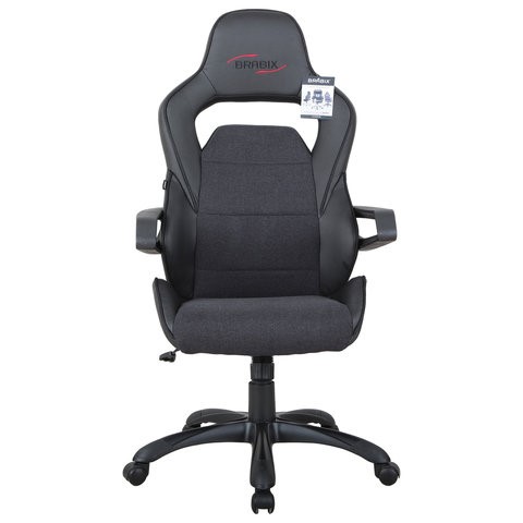 Офисное кресло Brabix Nitro GM-001 (ткань, экокожа, черное) 531817 в Перми - изображение 4