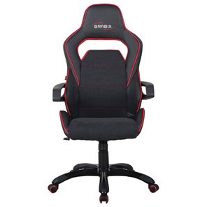 Офисное кресло Brabix Nitro GM-001 (ткань, экокожа, черное, вставки красные) 531816 в Перми - предосмотр 2