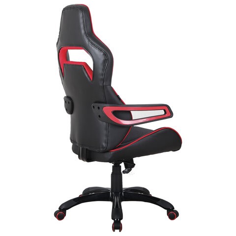 Офисное кресло Brabix Nitro GM-001 (ткань, экокожа, черное, вставки красные) 531816 в Перми - изображение 4