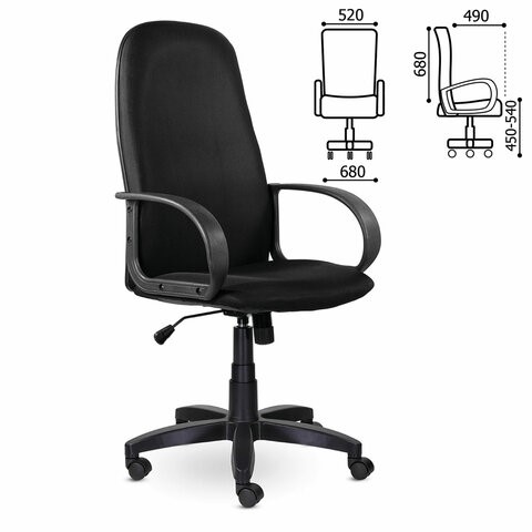 Кресло компьютерное Brabix Praktik EX-279 (ткань E, черное) 532021 в Перми - изображение 6