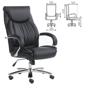Компьютерное кресло Brabix Premium Advance EX-575 (хром, экокожа, черное) 531825 в Перми - предосмотр 14