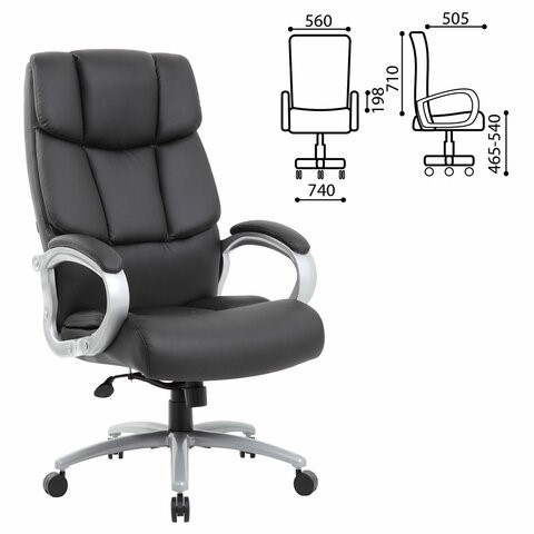 Кресло офисное Brabix Premium Blocks HD-008 (экокожа, черное) 531944 в Перми - изображение 12