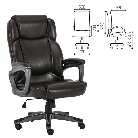 Компьютерное кресло Brabix Premium Favorite EX-577 (пружинный блок, рециклир. кожа, коричневое) 531936 в Перми - изображение 14