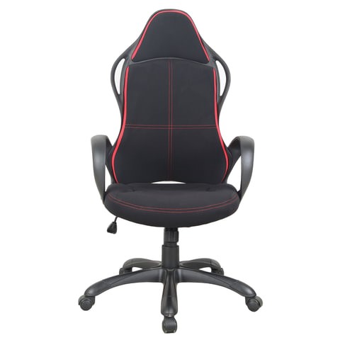 Офисное кресло Brabix Premium Force EX-516 (ткань, черное/вставки красные) 531571 в Перми - изображение 5