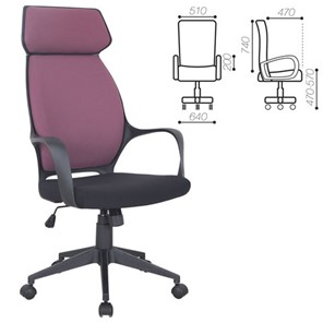 Компьютерное кресло Brabix Premium Galaxy EX-519 (ткань, черное/терракотовое) 531570 в Перми - предосмотр 1