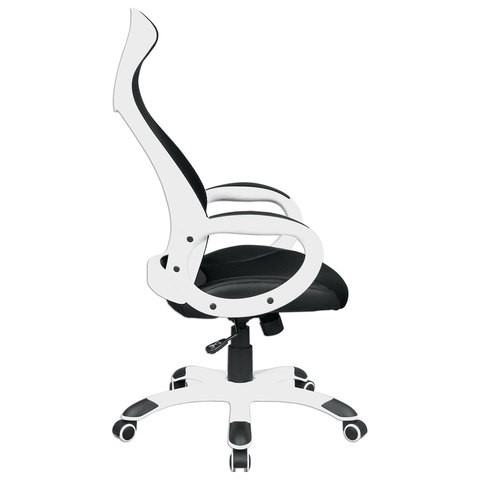 Компьютерное кресло Brabix Premium Genesis EX-517 (пластик белый, ткань/экокожа/сетка черная) 531573 в Березниках - изображение 2