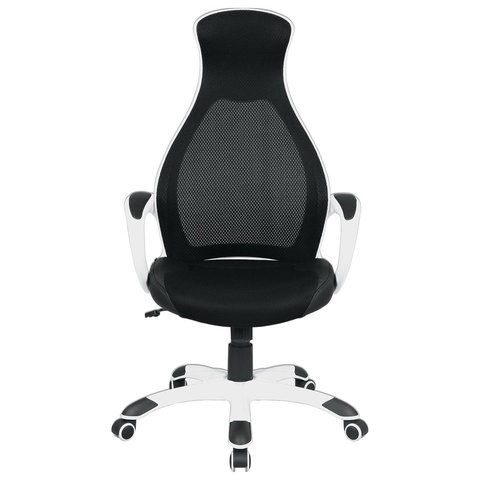Компьютерное кресло Brabix Premium Genesis EX-517 (пластик белый, ткань/экокожа/сетка черная) 531573 в Перми - изображение 3