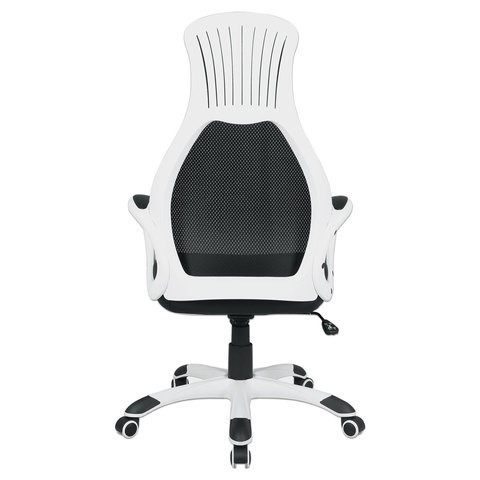 Компьютерное кресло Brabix Premium Genesis EX-517 (пластик белый, ткань/экокожа/сетка черная) 531573 в Перми - изображение 4