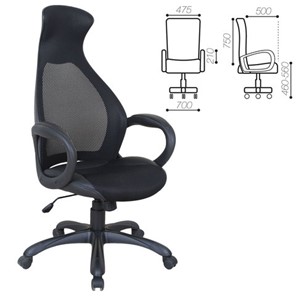 Компьютерное кресло Brabix Premium Genesis EX-517 (пластик черный, ткань/экокожа/сетка черная)   531574 в Перми - предосмотр 1