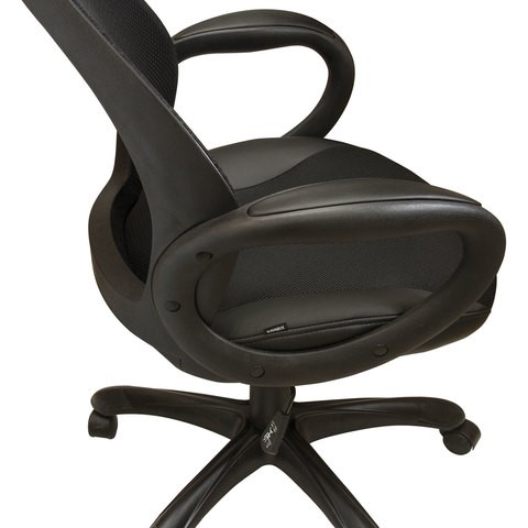 Компьютерное кресло Brabix Premium Genesis EX-517 (пластик черный, ткань/экокожа/сетка черная)   531574 в Перми - изображение 7