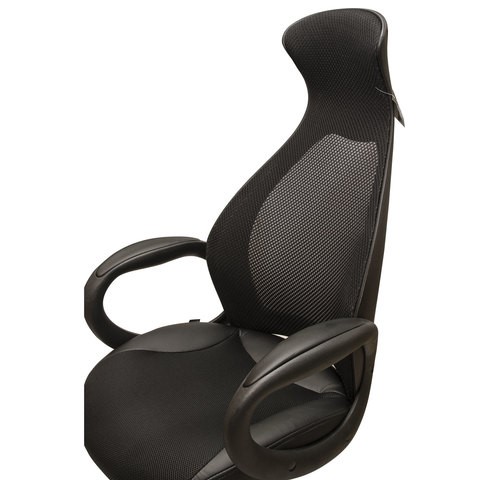 Компьютерное кресло Brabix Premium Genesis EX-517 (пластик черный, ткань/экокожа/сетка черная)   531574 в Березниках - изображение 8