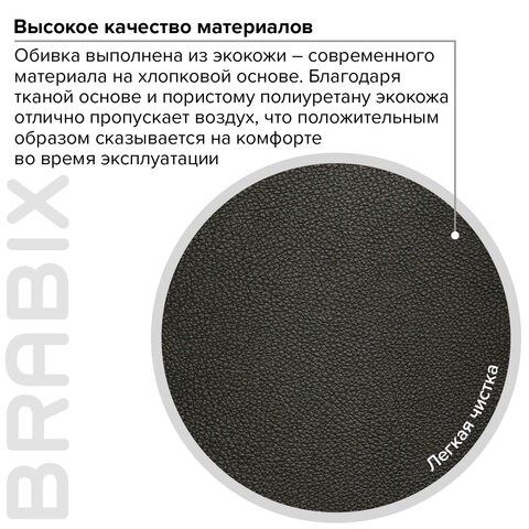 Офисное кресло Brabix Premium Nord EX-590 (черный пластик, экокожа, черное) 532097 в Перми - изображение 7