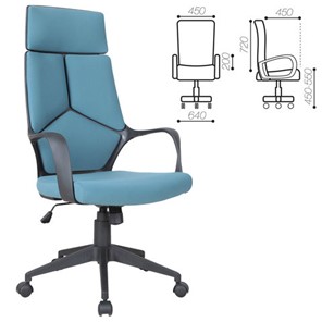 Кресло компьютерное Brabix Premium Prime EX-515 (ткань, голубое) 531568 в Перми - предосмотр 1