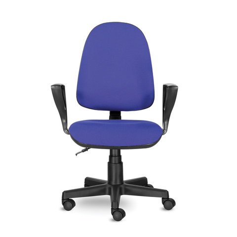 Кресло офисное Brabix Prestige Ergo MG-311 (регулируемая эргономичная спинка, ткань, черно-синее) 531876 в Перми - изображение 2