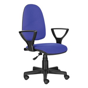 Кресло офисное Brabix Prestige Ergo MG-311 (регулируемая эргономичная спинка, ткань, черно-синее) 531876 в Перми - предосмотр