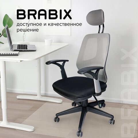 Кресло BRABIX "Saturn ER-400", с подголовником, комбинированное, черное/серое, 530871 в Перми - изображение 16