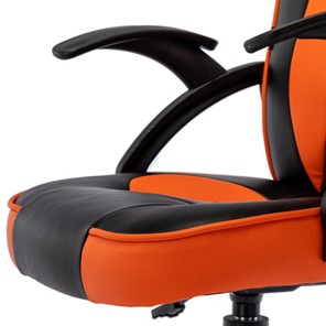 Кресло офисное BRABIX "Shark GM-203", экокожа, черное/оранжевое, 532513 в Перми - предосмотр 11