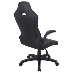 Кресло офисное BRABIX "Skill GM-005", откидные подлокотники, экокожа, черное/белое, 532493 в Перми - предосмотр 4