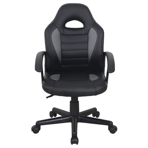 Кресло офисное BRABIX "Spark GM-201", экокожа, черное/серое, 532504 в Перми - изображение 4