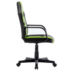 Кресло офисное BRABIX "Stripe GM-202", экокожа, черное/зеленое, 532511 в Перми - предосмотр 1