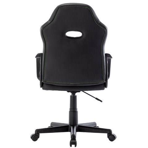 Кресло офисное BRABIX "Stripe GM-202", экокожа, черное/зеленое, 532511 в Перми - изображение 3