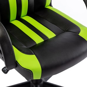 Кресло офисное BRABIX "Stripe GM-202", экокожа, черное/зеленое, 532511 в Перми - предосмотр 7
