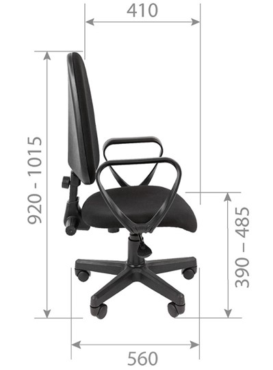 Кресло компьютерное CHAIRMAN 205, черное в Перми - изображение 3