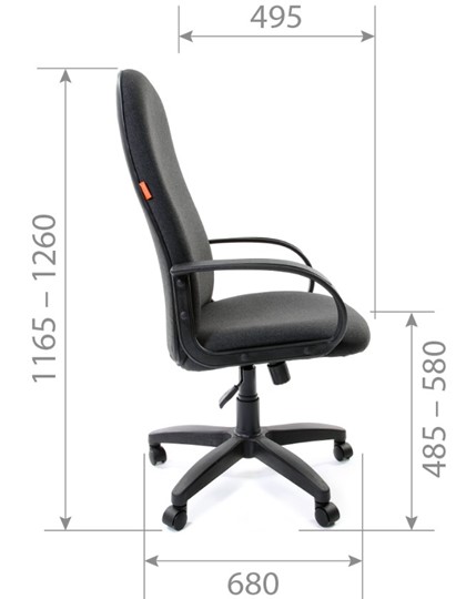 Кресло CHAIRMAN 279, экокожа, цвет черный в Перми - изображение 3