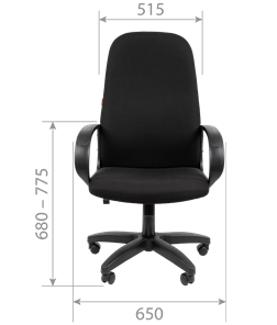 Офисное кресло CHAIRMAN 279T, ткань Т-08 черный в Перми - предосмотр 3
