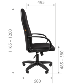 Офисное кресло CHAIRMAN 279T, ткань Т-08 черный в Перми - предосмотр 4