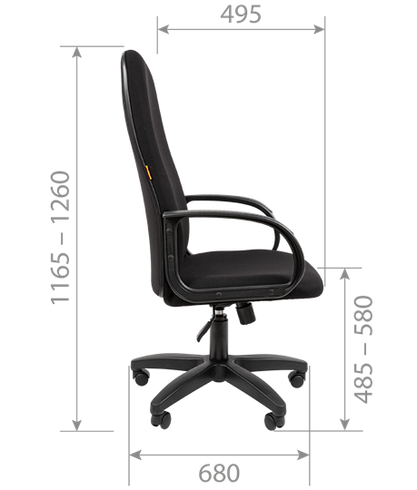 Офисное кресло CHAIRMAN 279T, ткань Т-08 черный в Перми - изображение 4