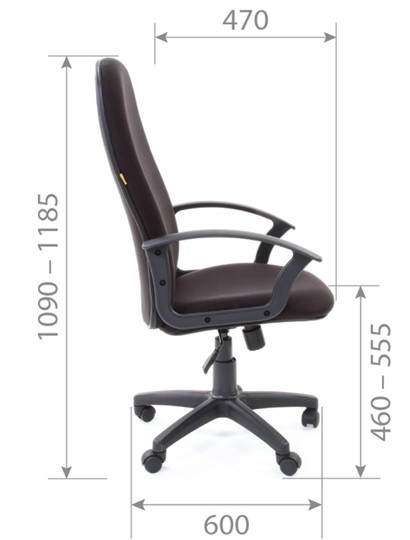 Кресло компьютерное CHAIRMAN 289, ткань, цвет черный в Перми - изображение 3