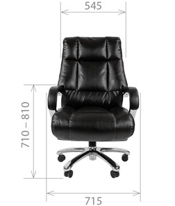 Офисное кресло CHAIRMAN 405 экокожа черная в Перми - предосмотр 3