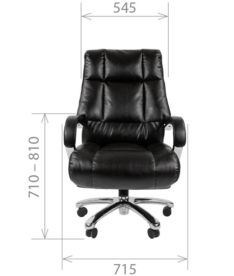 Офисное кресло CHAIRMAN 405 экокожа черная в Перми - изображение 3