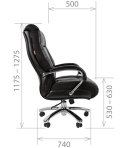 Офисное кресло CHAIRMAN 405 экокожа черная в Перми - предосмотр 4