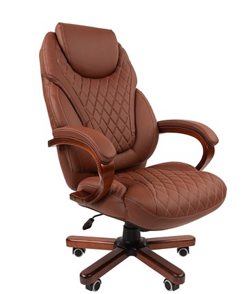 Офисное кресло CHAIRMAN 406, коричневый в Перми - изображение