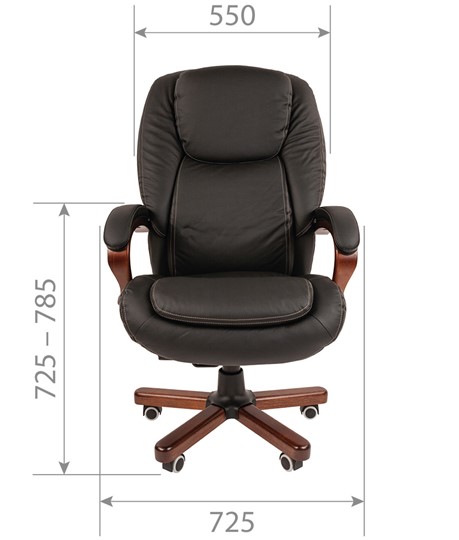 Кресло компьютерное CHAIRMAN 408 кожа черная в Чайковском - изображение 1
