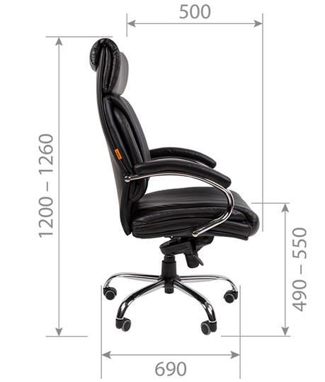 Кресло компьютерное CHAIRMAN 423 Экокожа коричневая в Перми - изображение 4