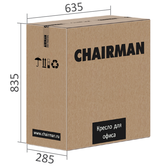 Кресло офисное CHAIRMAN 425 экокожа черная в Перми - изображение 5